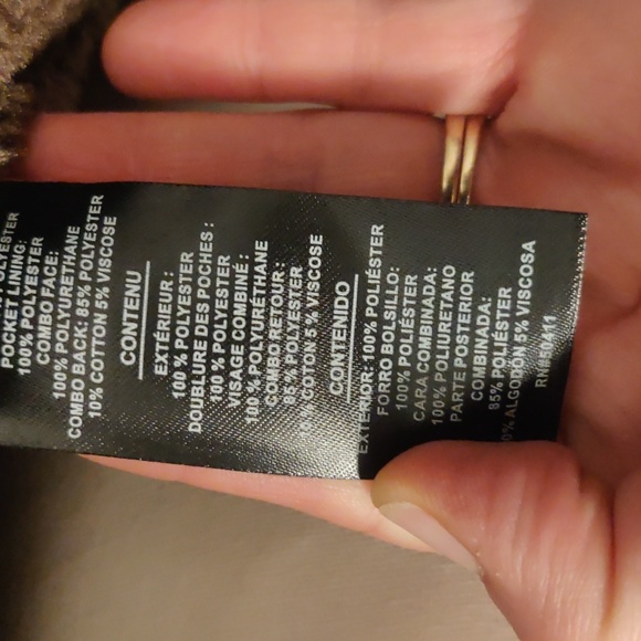 New! FRYE Faux Shearling Mocha brown Vest sz M - Picture 8 of 14